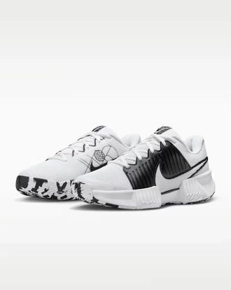 Nike Zoom Challenge FQ4155-100 Womens White Black Pickleball Shoes RHS8294