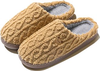 Generic Womens Slippers Fuzzy Moon Womens Comfy Warm Couple Slip On Heart Cozy Clogs For Winter Cute Moon Star For Her Cozy House Slippers(Coffee, 8)
