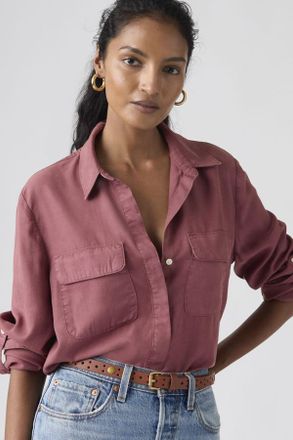 Levi's Camisa Elaine Utility Lightweight - Mujer - XS - Rojo / Crushed Berry