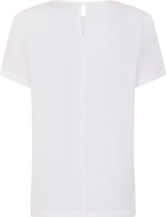 Max Mara Womens Short-Sleeve Silk Shirt White T-Shirts & Jerseys