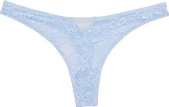 Fleur du Mal Le Stretch Lace Thong in Forget Me Not at Nordstrom, Size X-Small