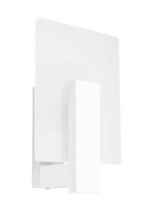 Sollux Lighting L&aacute;mpara de pared blanco madera, vidrio alt. 31 cm