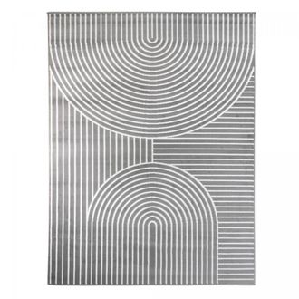 Un amour de tapis Alfombra de sal&oacute;n tejida contempor&aacute;nea, gris 200x290