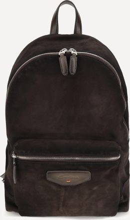 Santoni Suede Backpack Male UNI
