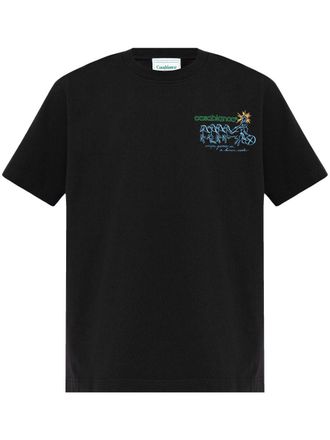 Casablanca Pentatlon T-shirt - Zwart
