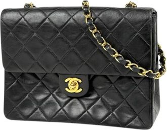 Chanel Pre-owned Leather chanel-bags - Dames - Vintage Schoudertas - Zwart - ONE Size - Vintage