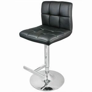 Netfurniture Prill Black Bar Bar Stool Fully Adjustable