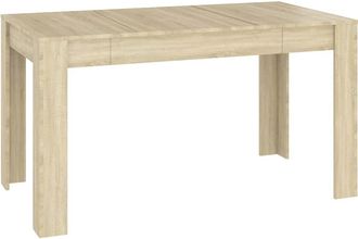 vidaXL Vidaxl - Mesa De Comedor Contrachapada Color Roble Sonoma 140x74,5x76 Cm