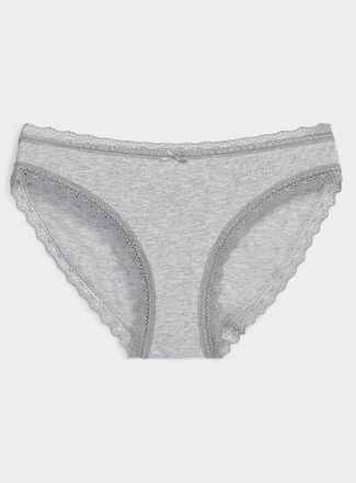 Miiyu Womens Scalloped edge bikini panty Organic cotton