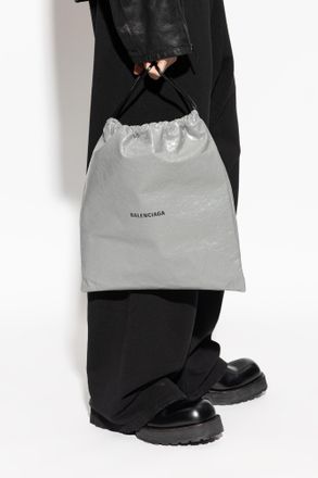 Balenciaga Dustbag Type Shopper Bag, Mens, Grey