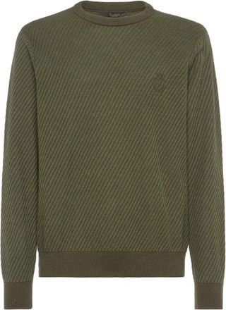 Billionaire Boys Club Pullover Round Neck Crest - Heren - Ronde hals truien - Groen - 3XL - Wol - Truien & Vesten