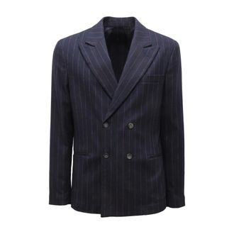 Imperial Blazers, male, Blue, L, Pinstripe Double-Breasted Jacket J5441G4869