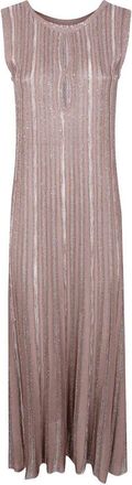 D.exterior D. EXTERIOR Stripes Crystals Long Dress