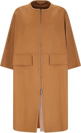 Max Mara Zahira zip-fastening coat - Brown