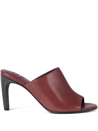 Brunello Cucinelli Sandalen met verfraaide hak en ronde neus - Rood