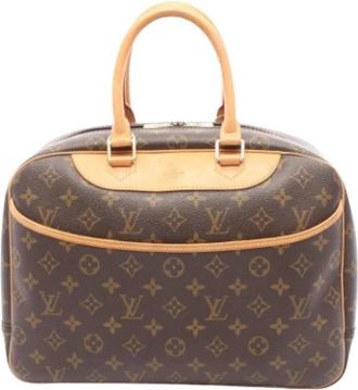 Louis Vuitton Pre-owned Vintage Monogram Canvas Handbag - Dames - Vintage Handtas - Bruin - ONE Size - Leer - Vintage