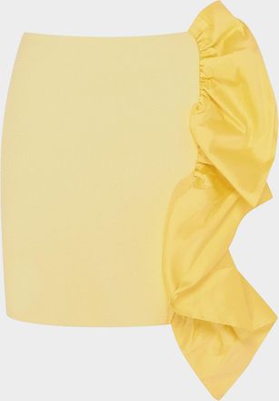 PatBo Taffeta Ruffle Mini Skirt