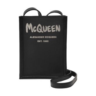 Alexander McQueen Mini -Crossbody -Tasche in schwarzem Leder