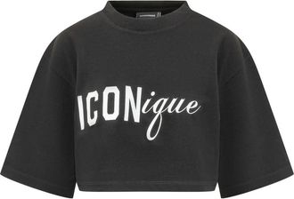Dsquared2 Black Graphic Crew Neck T-Shirt