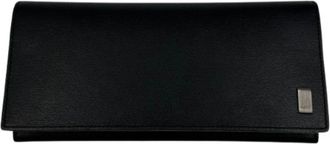 Dunhill Black Leather Long Wallet (Bi-Fold) (Pre-Owned)
