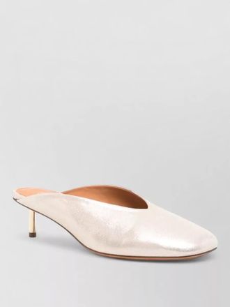 Forte_Forte flat sandals pointed toe metallic finish