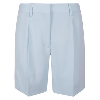 Burberry Lorie Tailored Shorts - Dames - Korte Broeken - Blauw - S - Wol - Korte Broeken