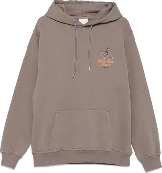 Drôle de Monsieur Felpa con cappuccio e logo - Grigio