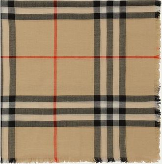 Burberry Giant Check Wool Scarf