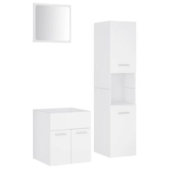 Berkfield Home Bathroom Furniture Set White Engineered Wood