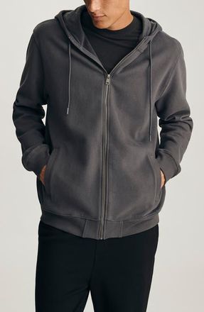 Mavi Relaxed Fit Cotton Zip Hoodie in Asphalt at Nordstrom, Size Xx-Large