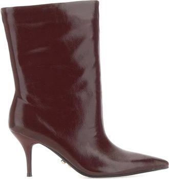 Twentyfourhaitch 80mm Unuk leather-effect boots - women - Artificial Leather/Rubber/Fabric - 38 - Brown