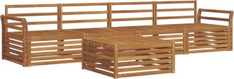 vidaXL Conjunto De Sof&aacute;s De Exterior 5 Uds. Natural Vidaxl