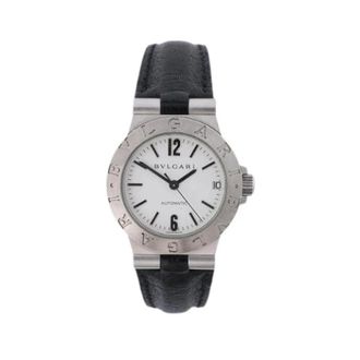 Bulgari Pre-owned Automatic Watch Lcv 29S - Dames - Vintage Horloges - Zwart - ONE Size - Leer - Vintage