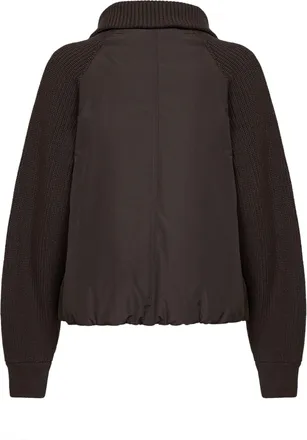 Brunello Cucinelli Womens Puffer Jacket Techno Taffeta Brown Cotton