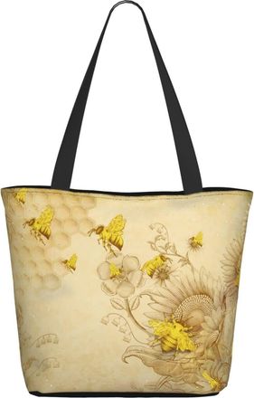 AOOEDM Honey Bee Sunflower Ladies Shopping Bag 13x11x7in.The Perfect ValentineS Day Gift.It Is The Best ValentineS Day Gift For Mom, Daughter, Wife,Etc