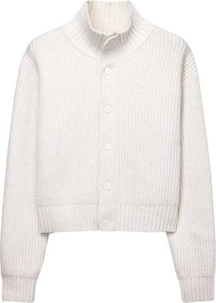 Dunst C&aacute;rdigan de cuello alto con botones - Knitwear - Mujer - Blanco - XS