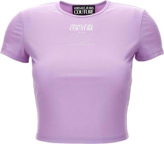 Versace Jeans Couture Stijlvolle T-shirts en Polos - Dames - T-shirts - Paars - 2XS - Tops