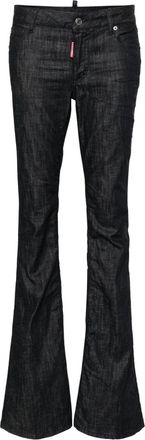 Dsquared2 mid-rise flared jeans - women - Elastane/Cotton/Polyester/Cotton - 40 - Black