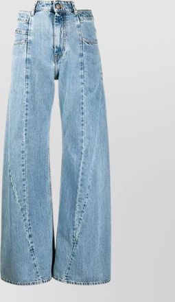 Maison Margiela denim high-rise wide-leg jeans