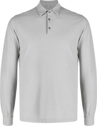 Zanone Ice cotton polo shirt - men - Cotton - 44 - Grey