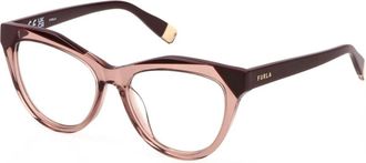 Furla Lichtbruine Brillenmontuur - unisex - Brillen - Bruin - 52 MM - Accessoires