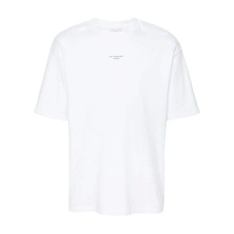 Drôle de Monsieur Tops, Heren, Wit, XL, Katoen, Logo Katoenen T-shirt