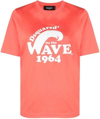 Dsquared2 graphic-print T-shirt - women - Cotton - S - Pink