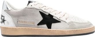 Golden Goose Black Iconic Star Detail Grey Mesh Low-Top Sneakers