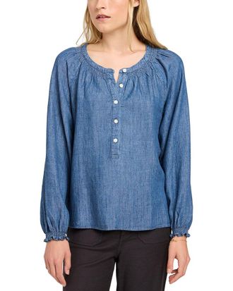 Faherty The Tried And True Linen-Blend Odette Top