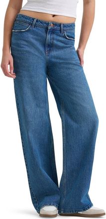 Wrangler Western High Waist Wide Leg Jeans in Sparrow at Nordstrom, Size 25
