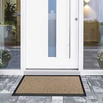 Paillasson Floordirekt 200x300cm - Tapis D'entrée Absorbant Marron Lavable