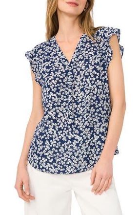 Vince Camuto Flutter Sleeve Top in Jbs Navy at Nordstrom Rack, Size X-Large