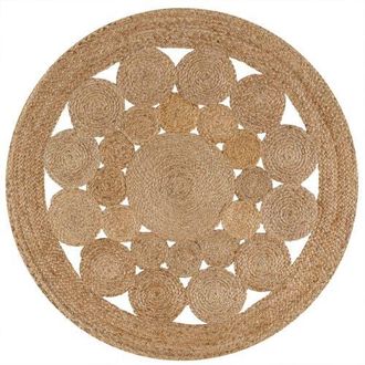 Jonathan Y Designs Cassia Round Natural Jute Boho Circle Natural Round Area Rug at Nordstrom, Size 5Ft 0In X 5Ft 0In