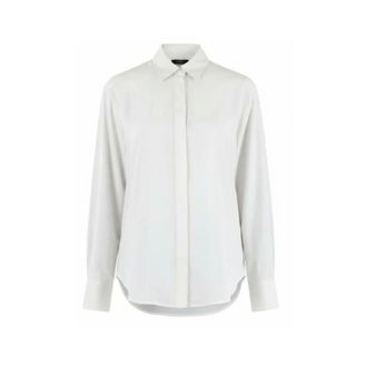 Pinko Shirts, female, White, Size: XS Gathered Shirt